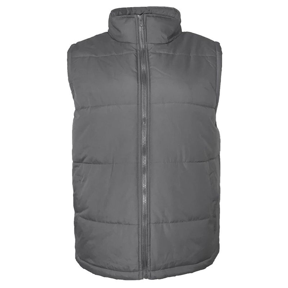 Mens Zip Vest Jacket Warm Lining Water Resistant Fall Sleeveless HK94037M Grey